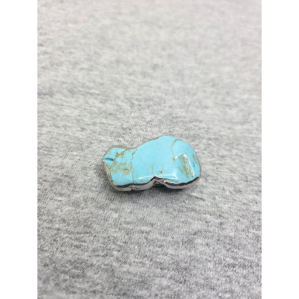Vintage Kingman Slab Turquoise Womens Belt Buckle Pendant Necklace Dual Use